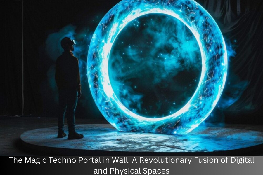 magic techno portal in wall