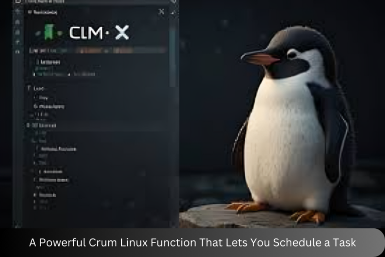 crum linux function that lets you schedule a task