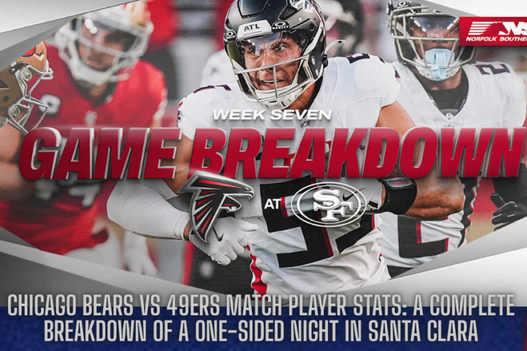 chicago bears vs 49ers match player stats